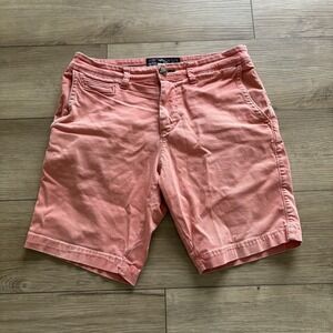 American Eagle Men Active Flex Classic Chino Shorts Sz 30 Red Pink Preppy